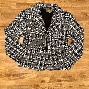 Vintage Y2K Temptations Funky Black and White Blazer